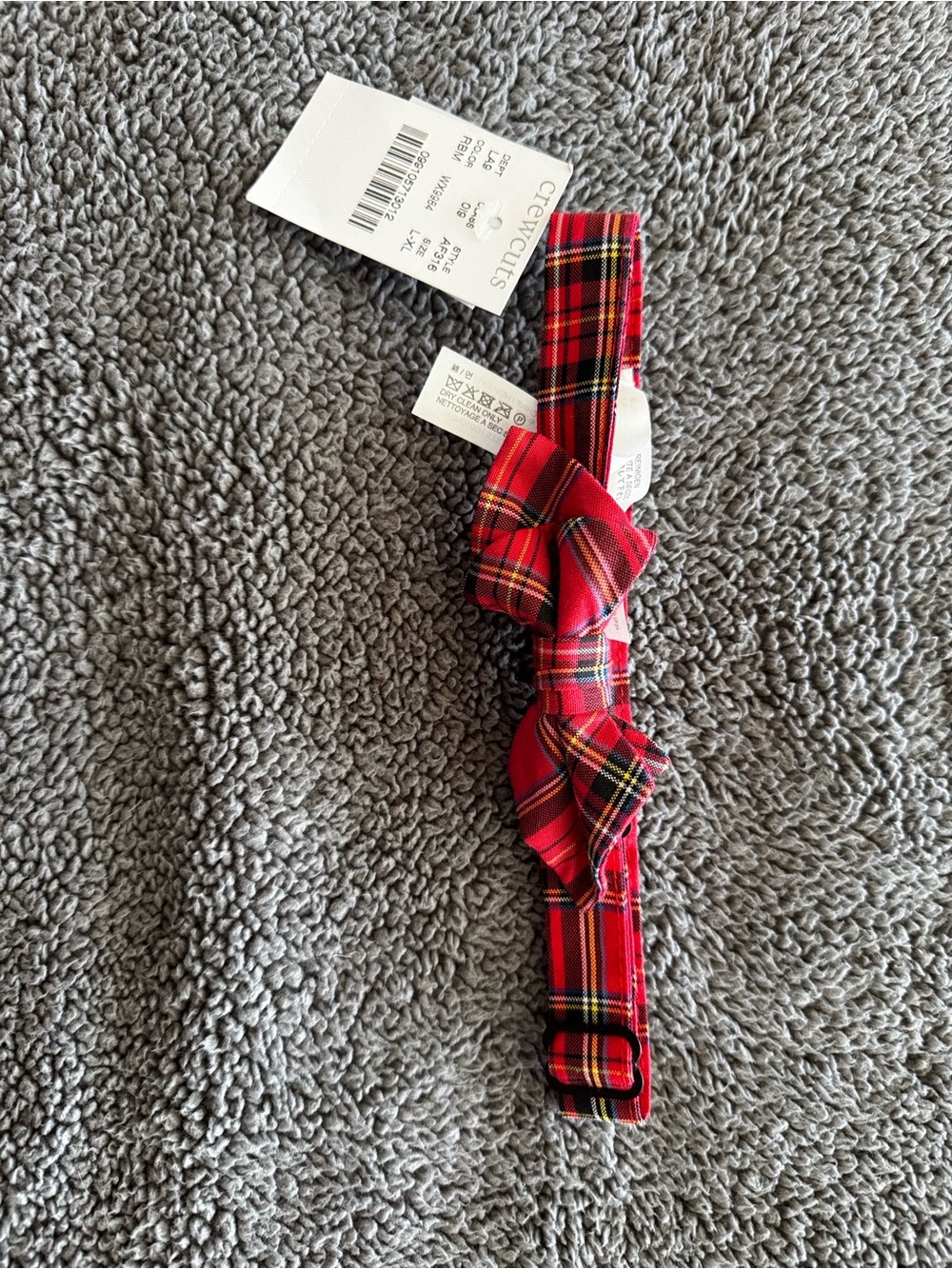Crewcuts Silk Red Tartan Plaid Kids’ Bow Tie